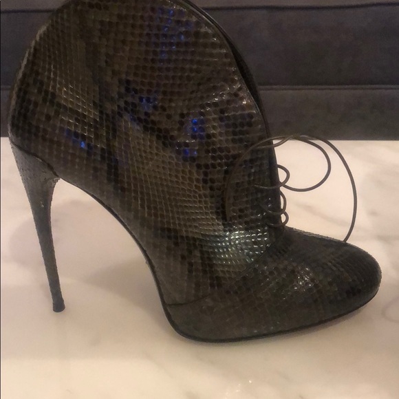 Gucci green snakeskin python bootie BRAND NEW! - Picture 2 of 8